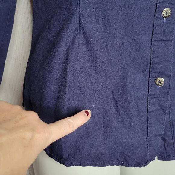 Vintage Roper Southwest Aztec Red White & Blue Button Down Western Top - Picture 5 of 7